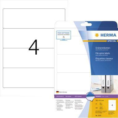 HERMA Ordneretikett 5095 192x61mm sk weiß 100 St./Pack.
