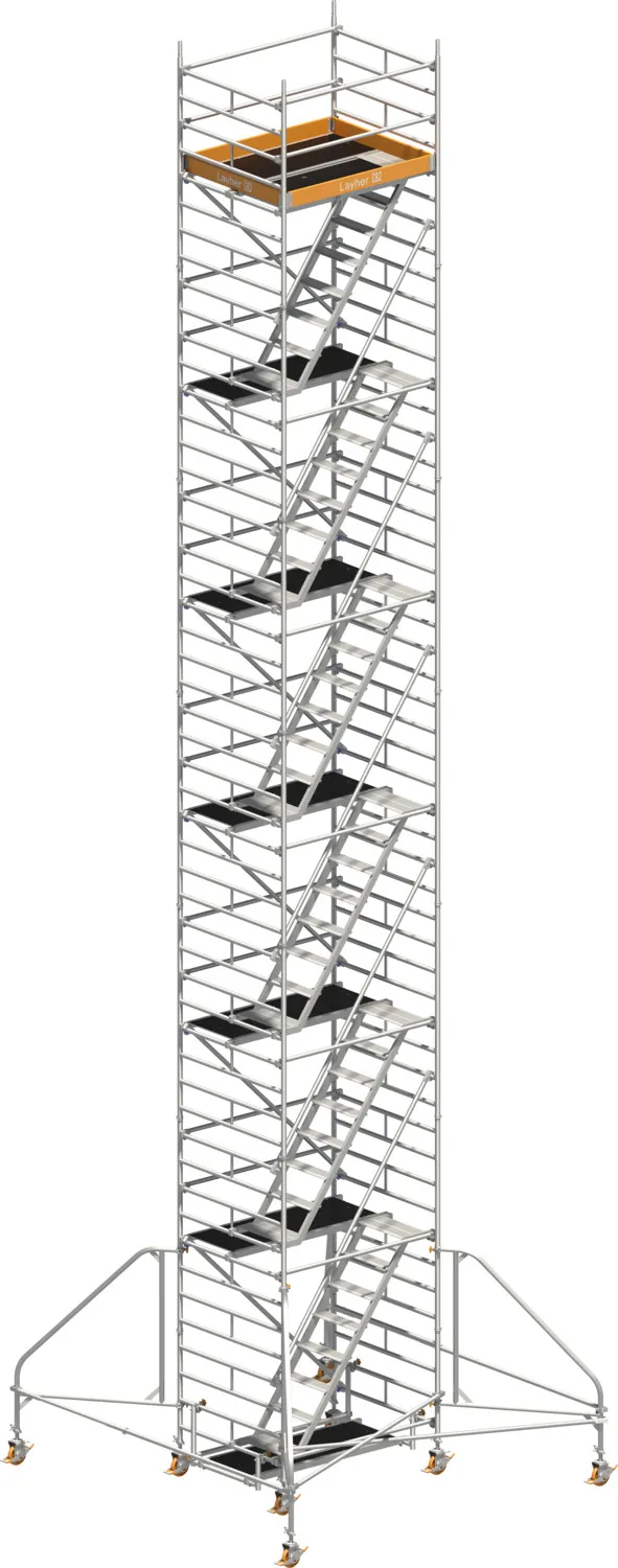 Layher Fahrgerüst Uni Komfort Typ: 4206 | SH: 12,20 m / AH: 14,20 m