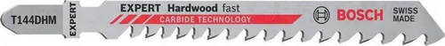 Bosch Stichsägeblatt Hardwood Fast T 144 DHM Gesamt-L.100mm Zahnt.4-5,2mm 3 St./Karte