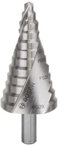 Bosch Stufenbohrer Stufen-D.6-37mm Schaft-D.10mm L.93mm HSS blank 12 Stufen