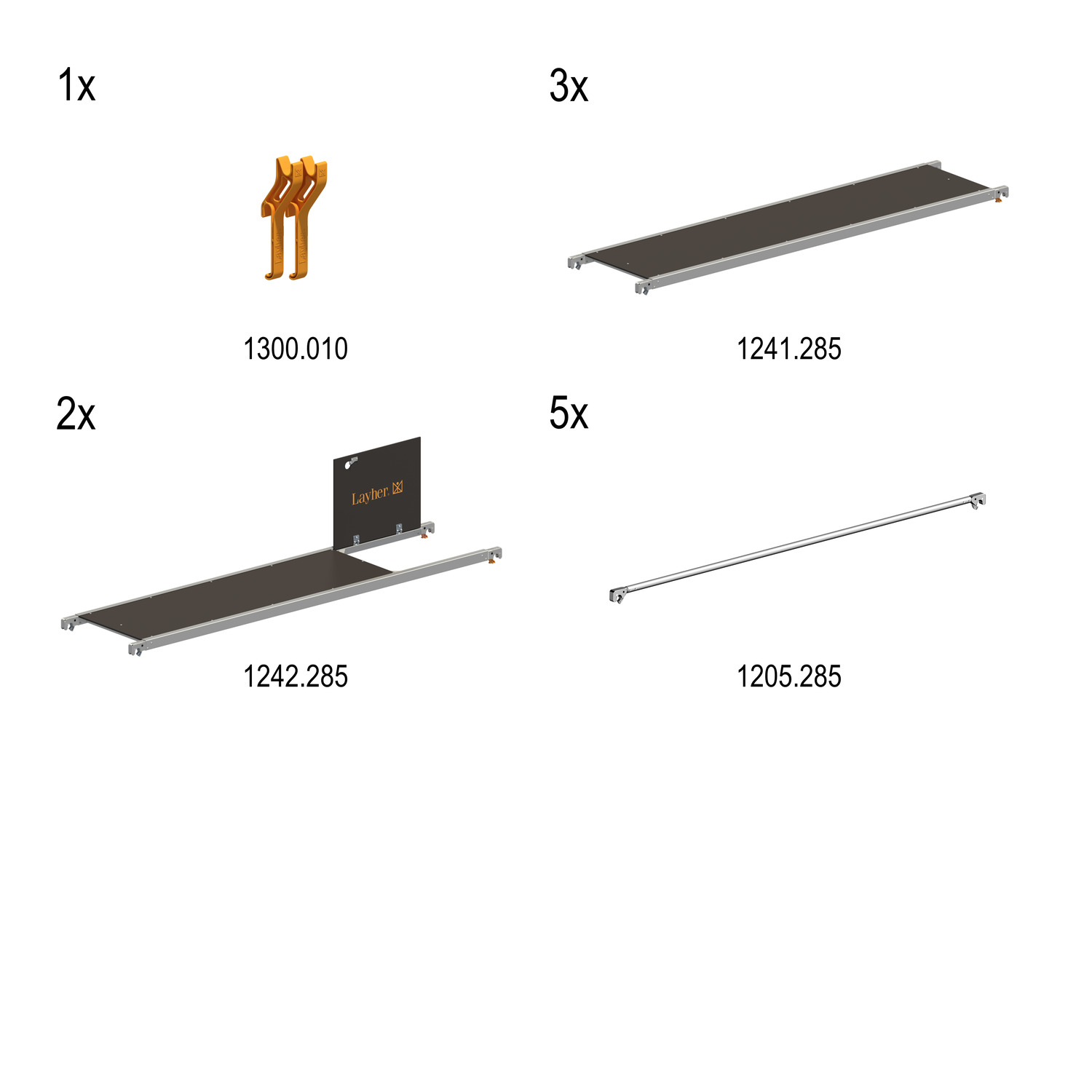 Layher Fahrgerüst Nachrüst-Set 2108 auf 1402108 Typ: 1400017