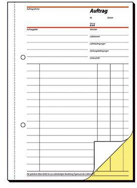 SIGEL Auftragsformular SD001 DIN A5 selbstdurchschreibend 2x40Blatt