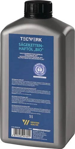 TECWERK Sägekettenhaftöl BIO 52 mm²/s (bei 40GradC) 1l Flasche