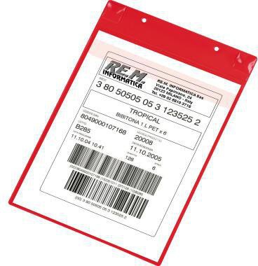 DJOIS Kennzeichnungstasche Neodym 170103 A4 rot 5 St./Pack.