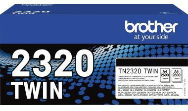 Brother Toner TN2320TWIN 2.600Seiten schwarz 2 St./Pack.
