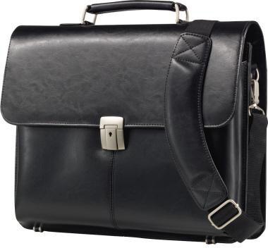 Alassio® Aktentasche Faenza 47011 41 x 32 x 13 cm Leder schwarz