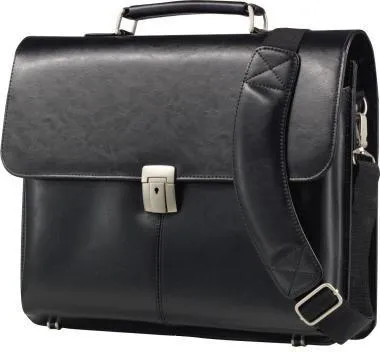 Alassio® Aktentasche Faenza 47011 41 x 32 x 13 cm Leder schwarz