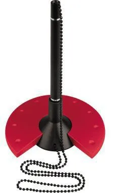 helit Kugelschreiberständer H6359092 10x15,5x10cm Kette sw/rt