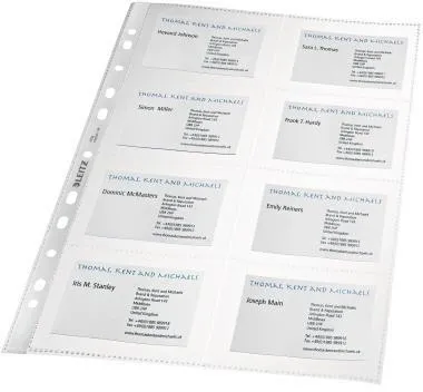 Leitz Prospekthülle 47583003 DIN A4 16 Visitenkarten PP tr 10 St./Pack.