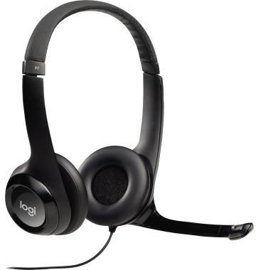 Logitech Headset 981-000406 H390 PC Stereo USB schwarz