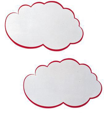 Franken Moderationskarte UMZ WG 62x37cm Wolke ws/rt 20 St./Pack.