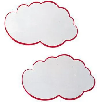 Franken Moderationskarte UMZ WG 62x37cm Wolke ws/rt 20 St./Pack.
