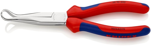 Mechanikerzange L.200mm Form 9 45Grad gew.Mehrkomp.-Hülle verchr.KNIPEX