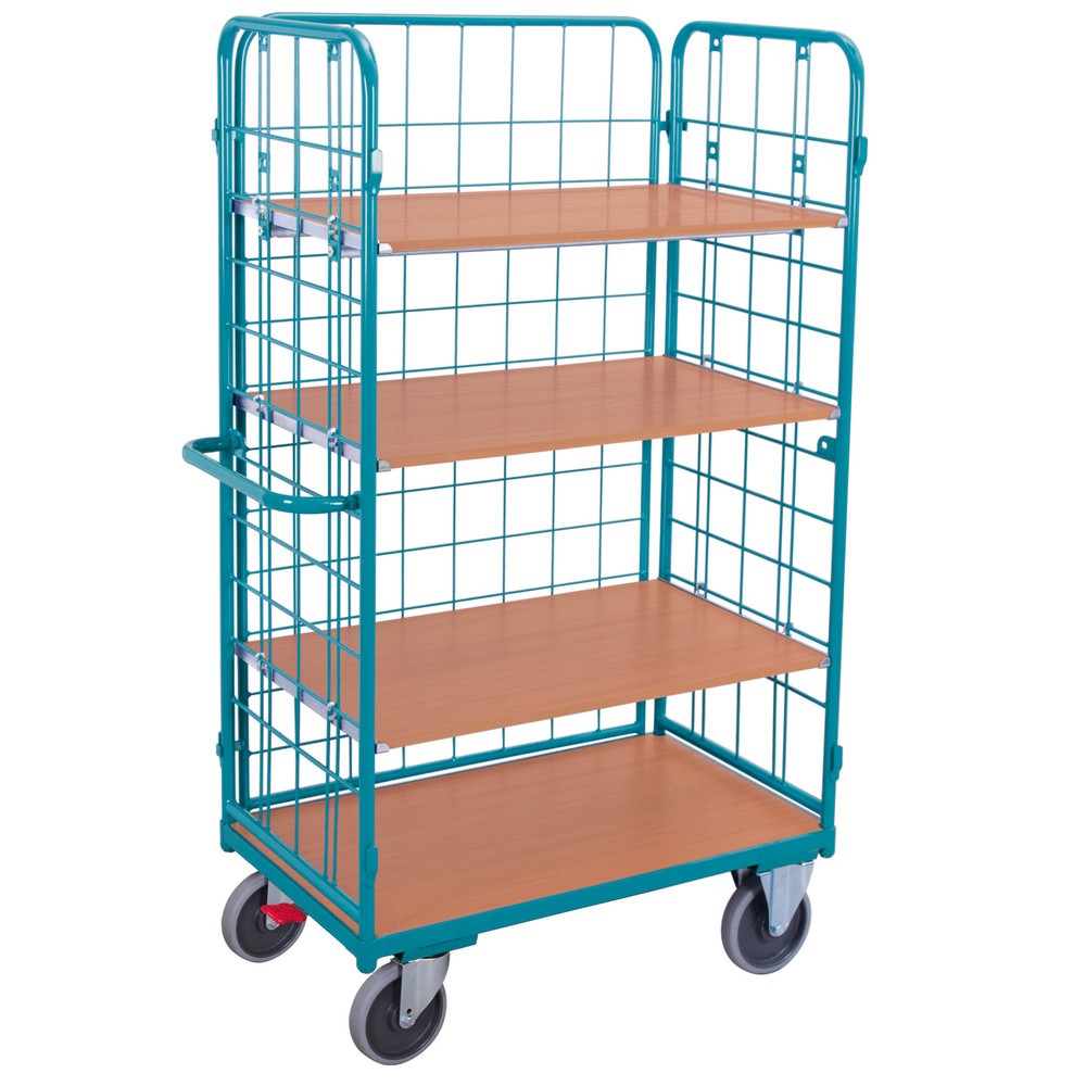 Etagenwagen Ameise®, mit Drahtgitter, 3-seitig geschlossen
