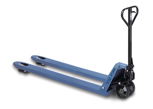 TECWERK Gabelhubwagen Gabel-L.2000mm Trgf.2000kg STA taubenblau PUR/PUR 