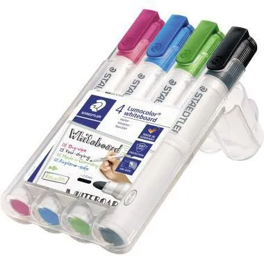 STAEDTLER Whiteboardmarker Lumocolor 351 WP4-1 sort. 4 St/Pack