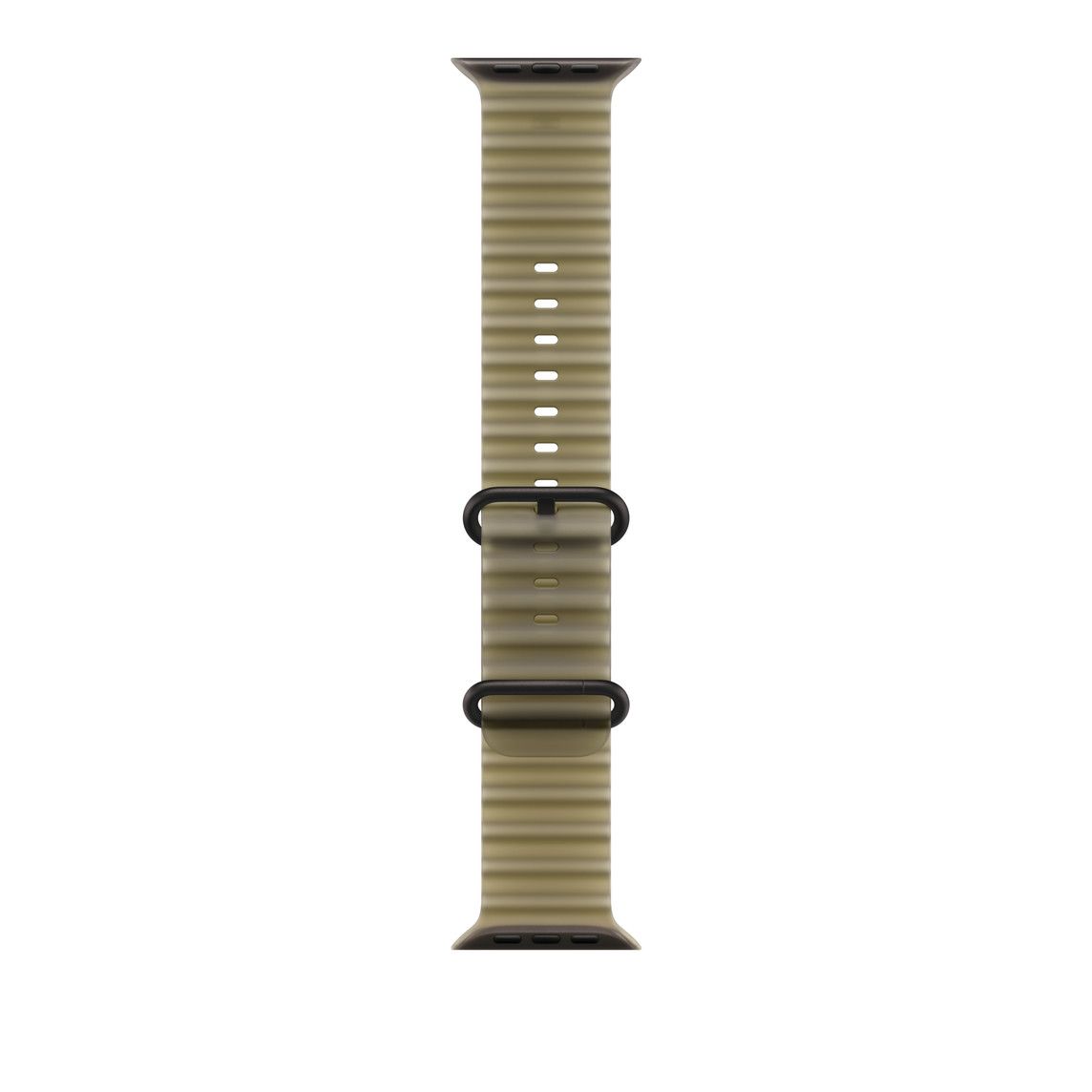 Apple Ocean Armband, Halbtransparentes Seegrasgrün, Gehäusefarbe Titan Schwarz, 49mm, One Size