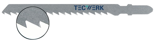 TECWERK Stichsägeblatt Gesamt-L.100mm Zahnt.4mm S.1,27mm HCS 25 St./Karte
