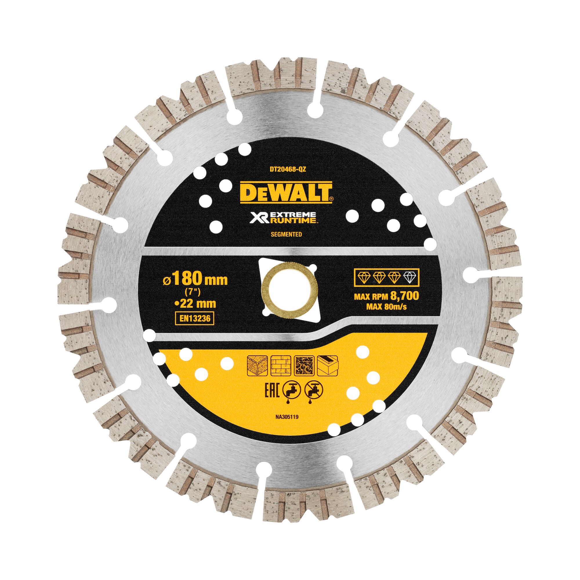 DEWALT DT20468-QZ XR EXTREME RUNTIME Diamanttrennscheibe