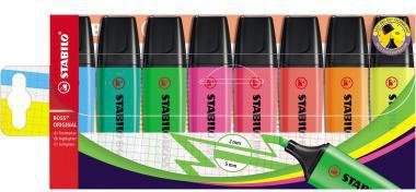 STABILO Textmarker BOSS 70/8 2-5mm farbig sortiert 8 St./Pack.