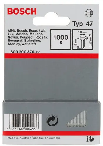 Bosch Nagel Typ 47 LxB 16x1,8mm Dicke 1,27mm 1000er Pack
