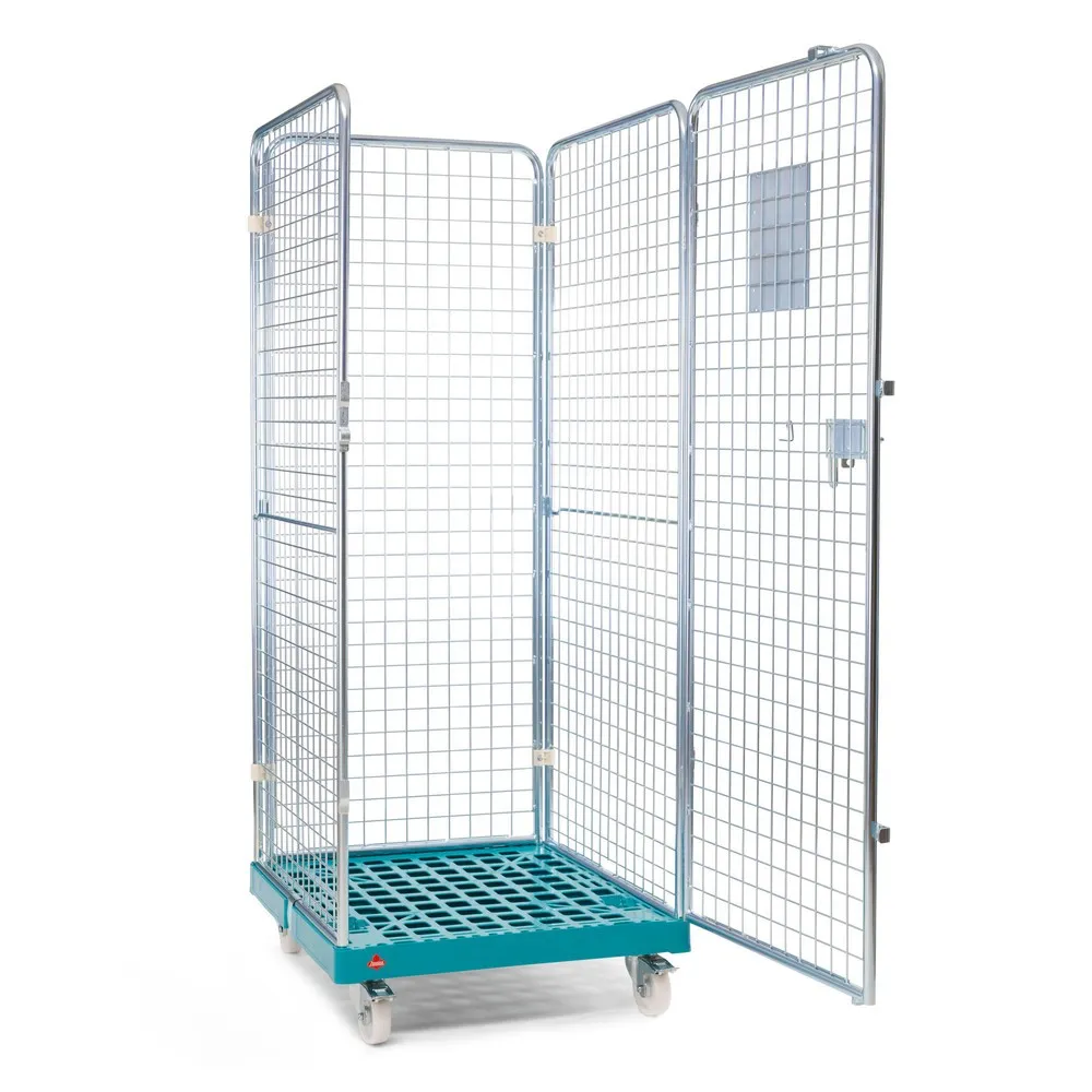 Ameise® Rollbehälter, 4-seitig, feinmaschig, galvanisch verzinkt