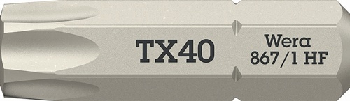 Bit 867 TORX® HF 1/4 Zoll TX 40 L.25mm o.Farbleitsystem WERA