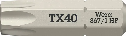 Bit 867 TORX® HF 1/4 Zoll TX 40 L.25mm o.Farbleitsystem WERA
